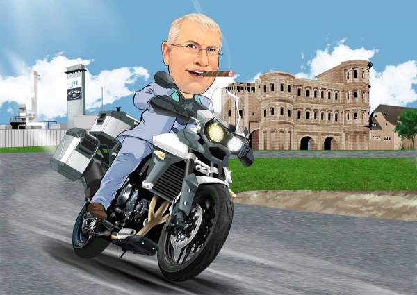 Karikatur In der Kurve