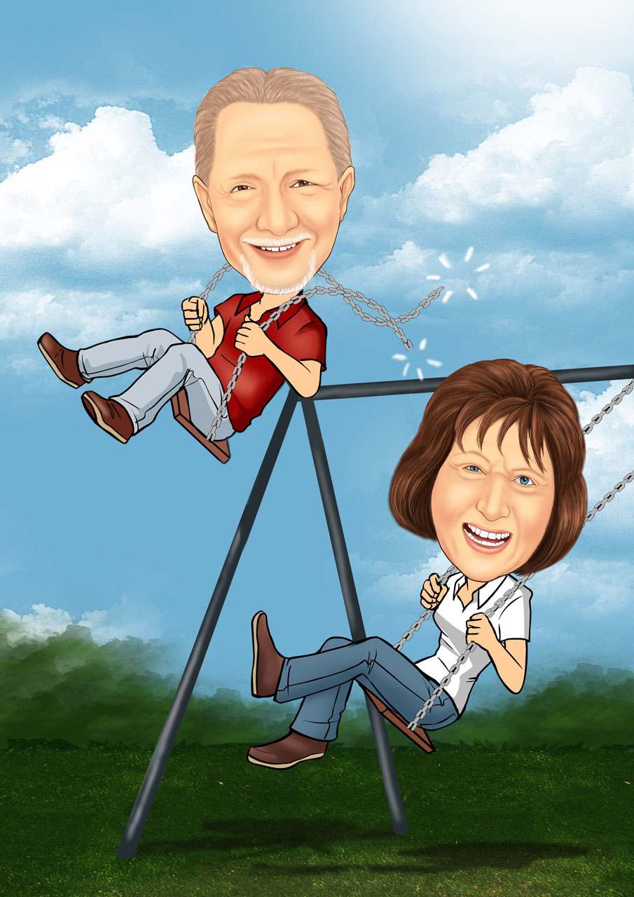 Hochmut kommt vor dem Fall witzige Karikatur