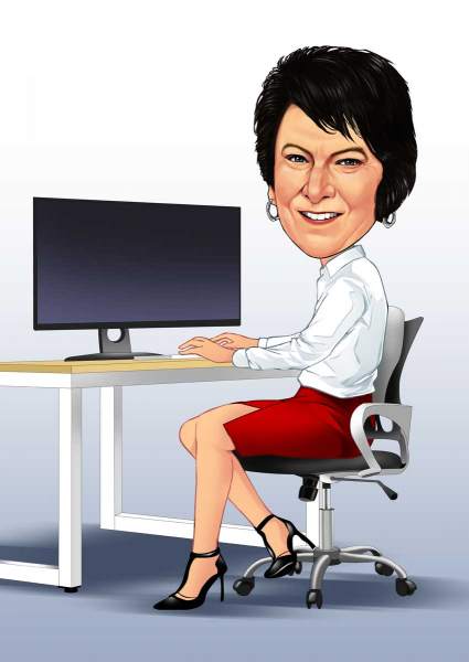Karikatur Unsere Sekretärin
