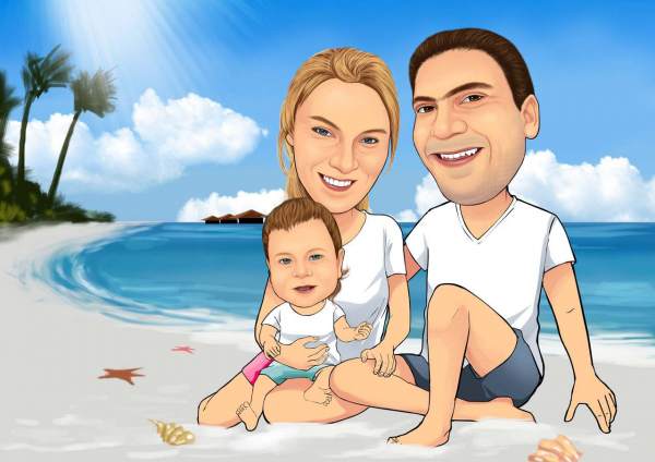 Familien Glück am Strand
